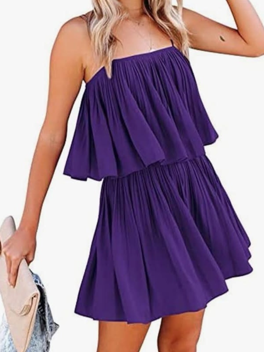 Recious Sexy Spaghetti Strap Ruched Ruffles Shorts Romper medium nwot